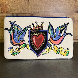 🌻Brighton Tom Clancy 2019 LOVE of ART Zip Clutch Pouch Cosmetic Bag